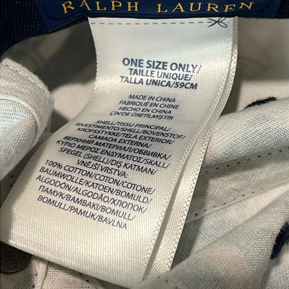 Polo Ralph Lauren Wimbledon Tennis Hat Cap Strap Back One Size - Picture 15 of 16